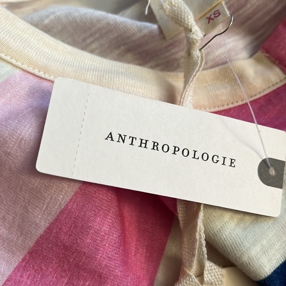 Anthropologie Plenty By Tracy Reese Striped Button Down Pouf Sleeve 100% Cotton - Picture 6 of 6